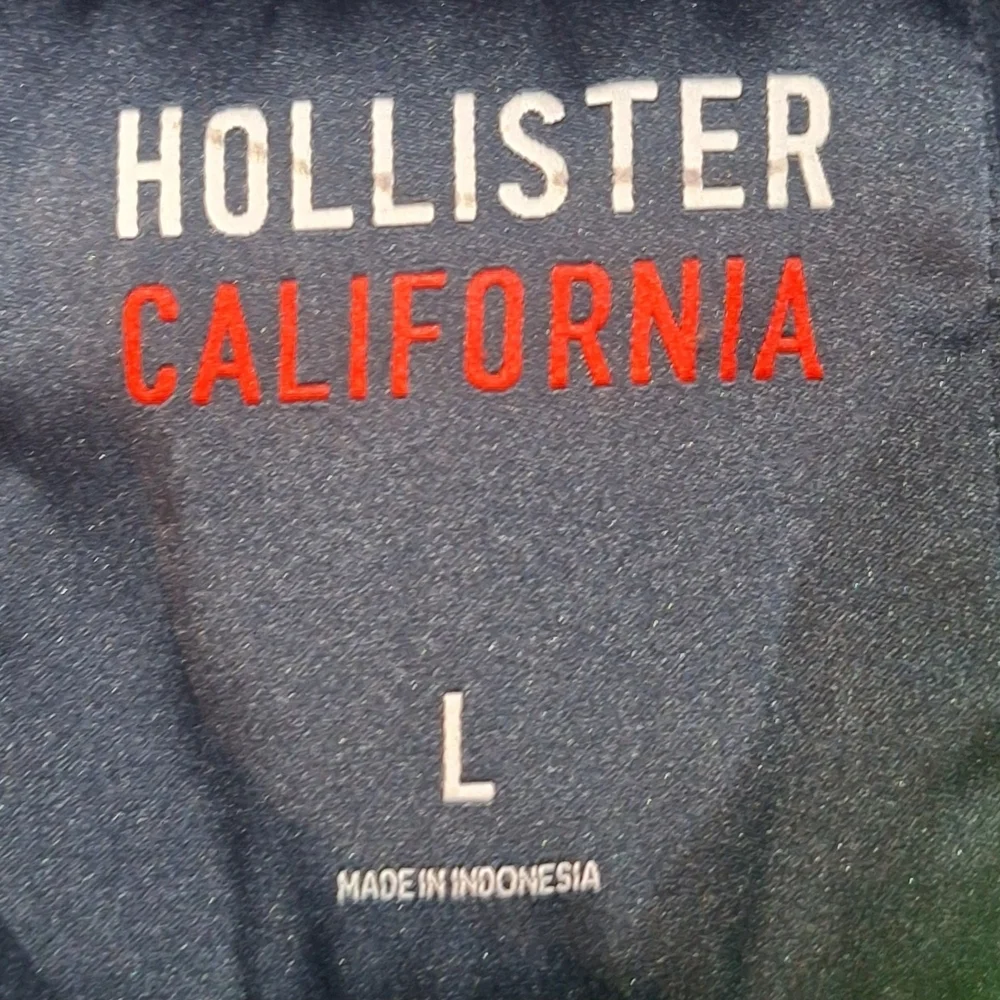 Hollister Navy & Neon Zip Up Running Hoodie Sz L #1789 - Picture 7 of 11